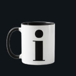Modern Monogram Initial Letter i Black and White Tasse<br><div class="desc">Niedlich modern i monogramm in schwarz-weiß. Wenn Ihr bevorzugter Brief auf dieser Tasse nicht funktioniert,  lesen Sie bitte die Monogramm-Tasse für den gewünschten Brief oder kontaktieren Sie mich.</div>