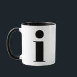 Modern Monogram Initial Letter i Black and White Tasse<br><div class="desc">Niedlich modern i monogramm in schwarz-weiß. Wenn Ihr bevorzugter Brief auf dieser Tasse nicht funktioniert,  lesen Sie bitte die Monogramm-Tasse für den gewünschten Brief oder kontaktieren Sie mich.</div>