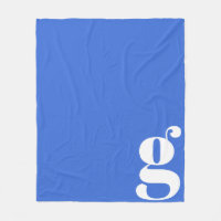 Modern Monogram Initial Letter Niedlich Bright Blu