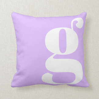 Modern Monogram Initial Letter Pastel Lavender Kissen