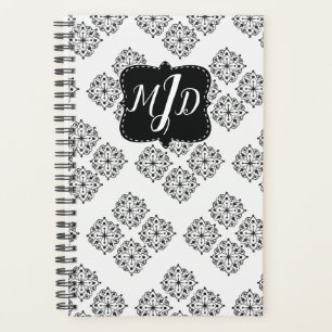 Modern Monogram Mandala Ornament Yoga Planer