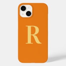 Modern Monogram Orange Case-Mate iPhone 14 Hülle