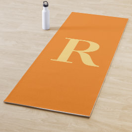 Modern Monogram Orange Yogamatte