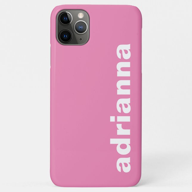Modern Monogram Pink Case-Mate iPhone Hülle (Rückseite)