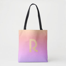 Modern Monogram Pink Lilac Ombre Tasche