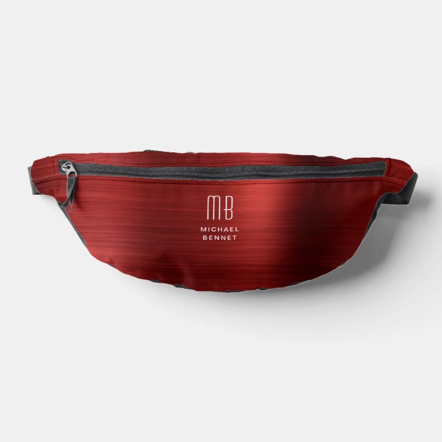 Modern Monogram Red Bauchtasche (Ablage )