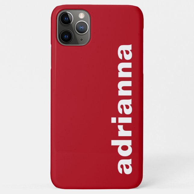 Modern Monogram Red Case-Mate iPhone Hülle (Rückseite)
