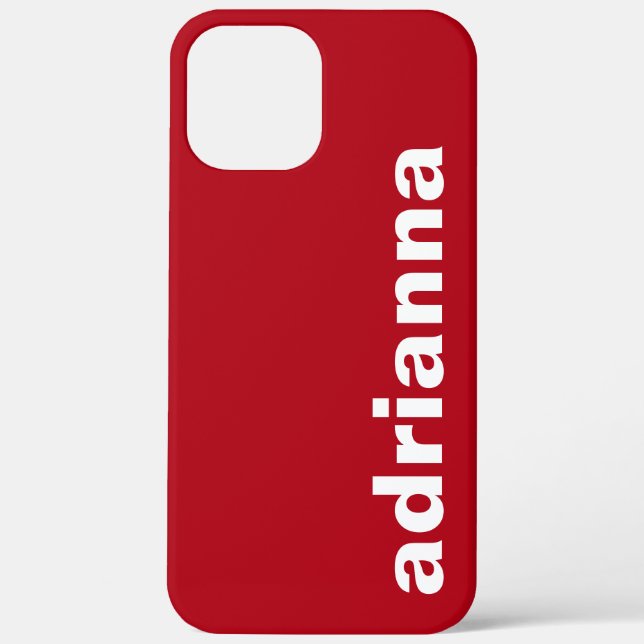 Modern Monogram Red Case-Mate iPhone Hülle (Rückseite)