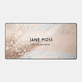 Modern, Monogram, Salon, Glitter (Imitate) Schreibtischunterlage