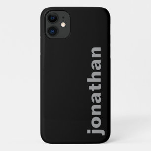Modern Monogram Schwarzes Case-Mate iPhone Case