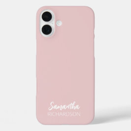 Modern Monogram Script Name iPhone 16 Plus Case