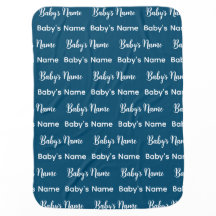 Modern Monogram Script Repeat Name Pattern Infant