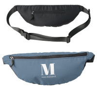 Modern Monogramm Anfangsname Dusty Blue