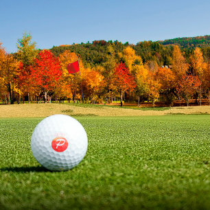 Modern monogramm Buchstabe P orangefarbenes Korall Golfball