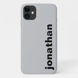 Modern Monogramm Grau Case-Mate iPhone Hülle