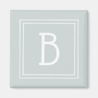 Modern Monogramm Letter Initial Template Chic Gree