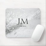Modern, Monogramm, Salon, Glitzer (Imitat) Mousepad<br><div class="desc">Modernes,  Monogramm,  Salon,  Glitzer (Imitate) Design. Kundenspezifisch bearbeiten Sie Ihren Namen in Sekunden.</div>
