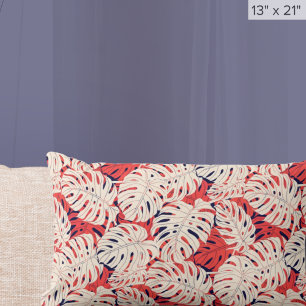 Modern Monstera Leaf Tropical Lendenkissen