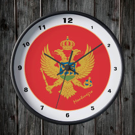 Modern Montenegro Flag, Montenegro Zuhause Design Runde Wanduhr