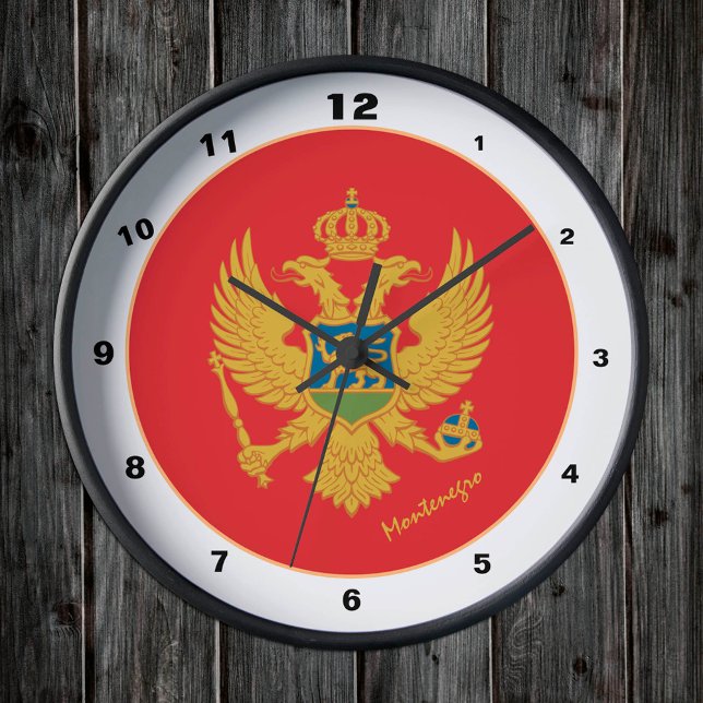 Modern Montenegro Flag, Montenegro Zuhause Design Runde Wanduhr (Von Creator hochgeladen)