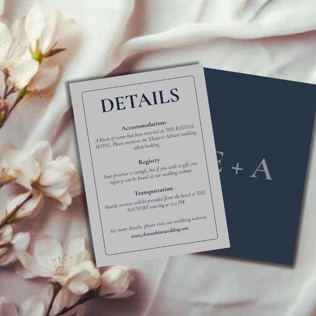 Modern Moody Wedding Enclosure Card Begleitkarte (Von Creator hochgeladen)