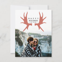 Modern Moose Holiday Card Feiertagskarte