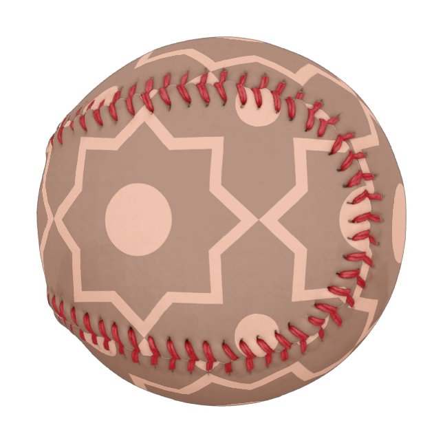 Modern Moscha Mousse Dusty Pink Geometric Shape Baseball (Rückseite Links)