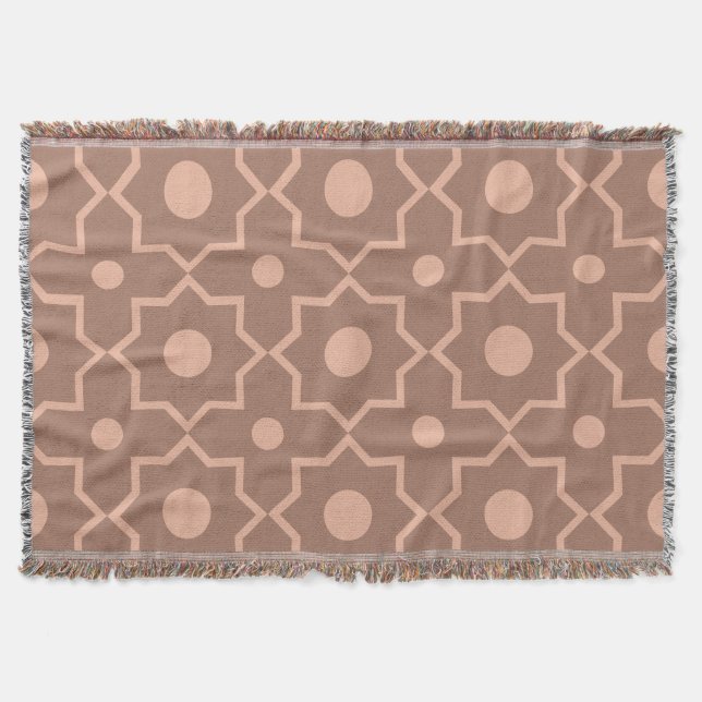 Modern Moscha Mousse Dusty Pink Geometric Shape Decke (Vorderseite)