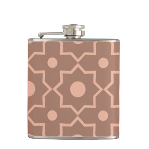 Modern Moscha Mousse Dusty Pink Geometric Shape Flachmann