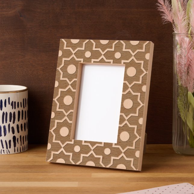 Modern Moscha Mousse Dusty Pink Geometric Shape Geätzte Rahmen (Linke Ecke)