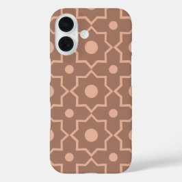 Modern Moscha Mousse Dusty Pink Geometric Shape iPhone 16 Hülle