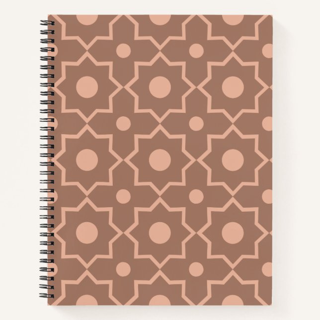 Modern Moscha Mousse Dusty Pink Geometric Shape Notizbuch (Vorderseite)