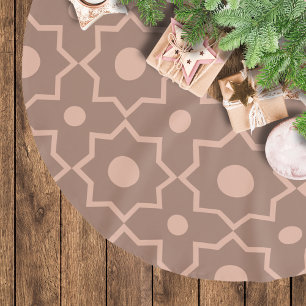 Modern Moscha Mousse Dusty Pink Geometric Shape Polyester Weihnachtsbaumdecke