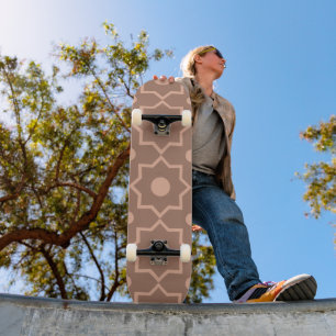 Modern Moscha Mousse Dusty Pink Geometric Shape Skateboard