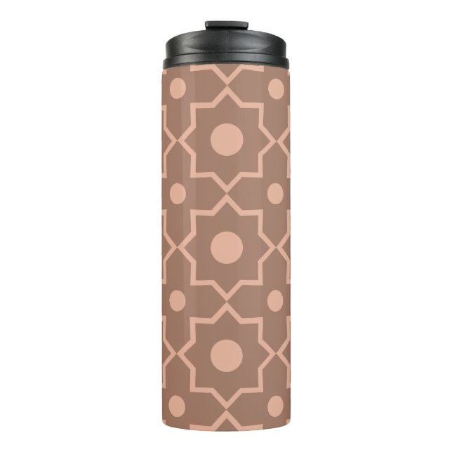 Modern Moscha Mousse Dusty Pink Geometric Shape Thermosbecher (Vorderseite)