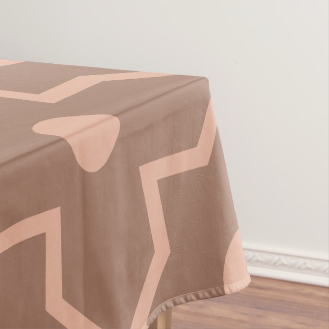 Modern Moscha Mousse Dusty Pink Geometric Shape Tischdecke (Beispiel)