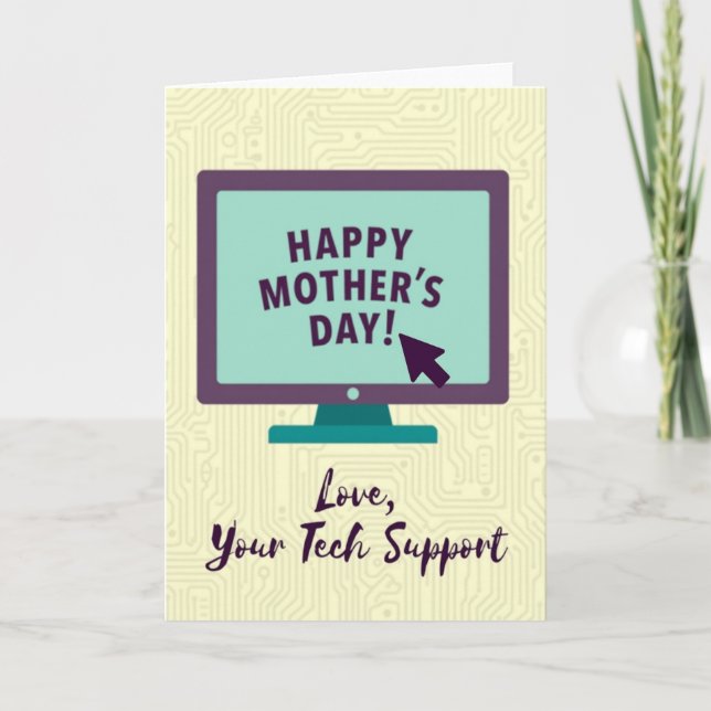 Modern Mothers Day Display Card Karte (Vorderseite)