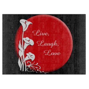 Modern Motif Callas Glasschneidebrett Schneidebrett