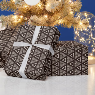 Modern Mudcloth Geometric Design Wrapping Paper Geschenkpapier