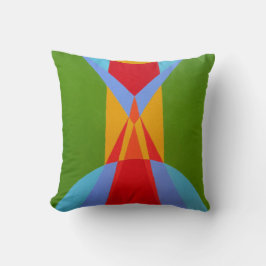 Modern Multicolor Expressions Throw Pillow Kissen