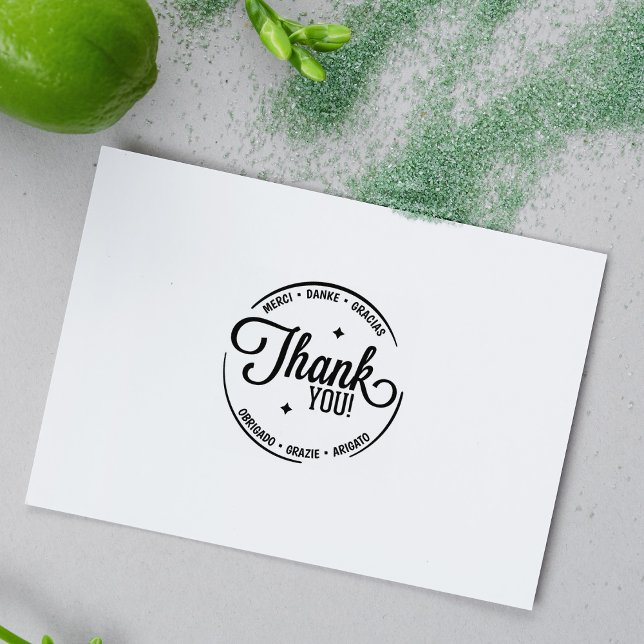 Modern Multilingual Vielen Dank Gummistempel (Von Creator hochgeladen)