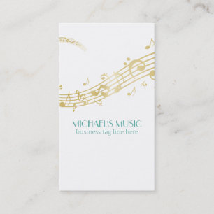 Modern Musical Business Branding Gold Musiknote Visitenkarte