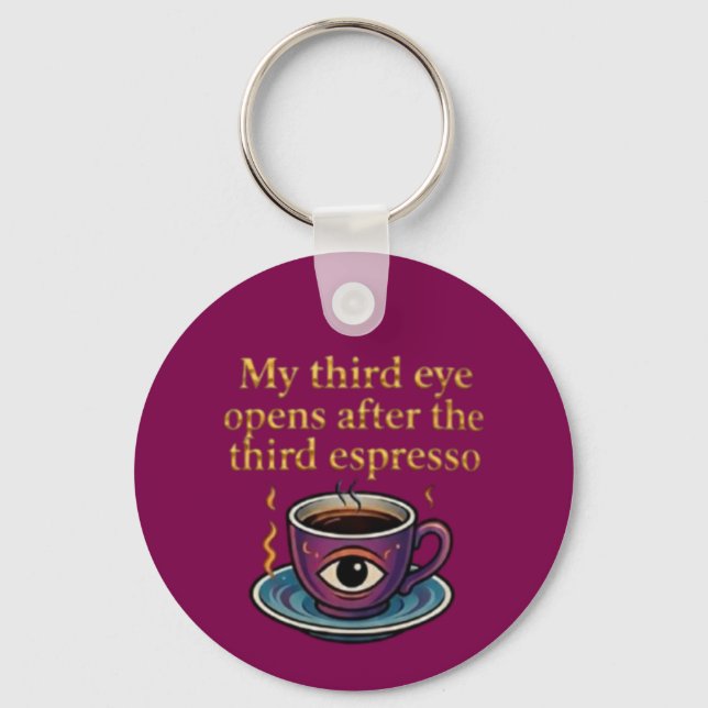 Modern Mystic Coffee Art My third eye collection Schlüsselanhänger (Vorderseite)