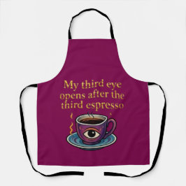 Modern Mystic Coffee Art My third eye collection Schürze