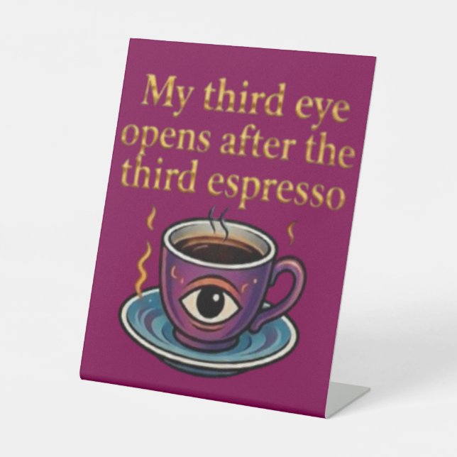 Modern Mystic Coffee Art My third eye collection Sockelschild (Vorderseite)