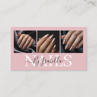 Modern Nail Artist Photo Typography Visitenkarte