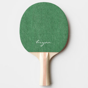 Modern Name Cool Green Denim Print Tischtennis Schläger