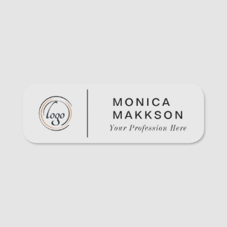 Modern Name, Logo und Titel Namensschild