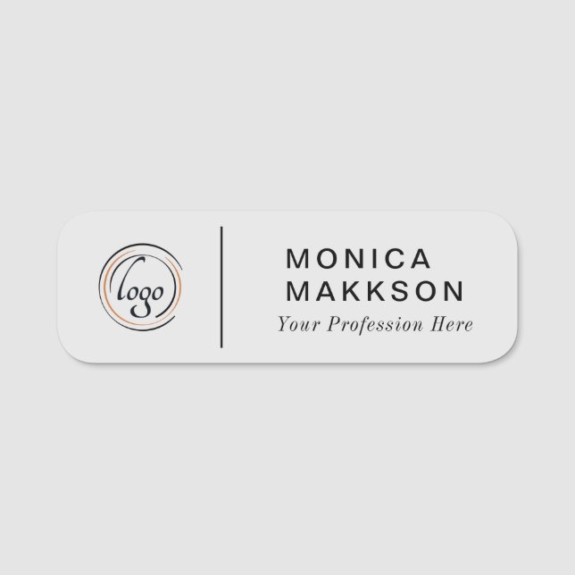 Modern Name, Logo und Titel Namensschild (Vorderseite)