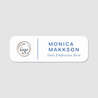 Modern Name, Logo und Titel Namensschild